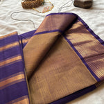 The Color Purple Handwoven Guntur 120 Count Vintage Cotton Saree