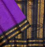 Rajeshwari Handwoven Gadwal cotton with silk kuttu border