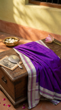Vikrama zero zari pure silk handwoven kanjivaram saree