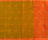 Dawn embroidered Kolams on handwoven Mangalgiri