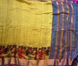 Aparimita Contemporary art print on Mangalgiri silk saree