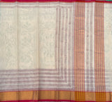 Radhika Handwoven Venkatagiri saree with block printed kolams