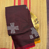 Roshi Dhonekali with Hand block printed kolam - The Maggam Collective