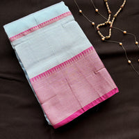 Sky theater kanchipuram inspired silk cotton Mangalgiri saree