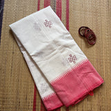 Butta Bomma handwoven Mangalgiri with kolam print Madhuparkalu - The Maggam Collective