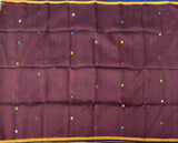 Kangsabati Linen by tissue Jamdani saree with blouse - The Maggam Collective