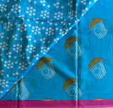 Popcorn khao masth ho jao mul cotton saree with blouse