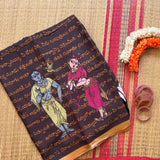 Adhrutha Bapu Ramayana print on Chennur silk saree