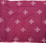 Mauve Pause mul cotton plain saree - The Maggam Collective
