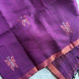 Butterfly Regalia linen handloom saree with two tone inlays