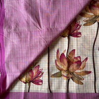 Akula handwoven mangalgiri saree with lotuses