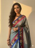 Vasuki pen Kalamkari on silk cotton Mangalgiri