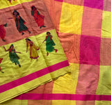 Ekakshari Bobbili 100 count saree with quirky print