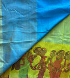 Aishani Contemporary art print on Mangalgiri silk - The Maggam Collective