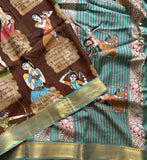 Adbhuta Bapu Navarasa print on Chennur silk saree