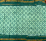 Himaja hand printed Sungudi saree with Kolam