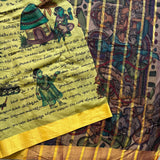 Kamaniya Venkatagiri saree with Ramayana Kalamkari print