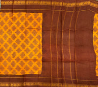 Shraddha hand printed Sungudi saree with Kolam