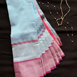 Sky theater kanchipuram inspired silk cotton Mangalgiri saree