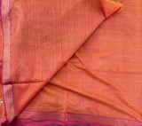 Stargazer handwoven cotton Mangalgiri with Nizam border and embroidered kolams - The Maggam Collective