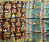 Adbhuta Bapu Navarasa print on Chennur silk saree