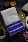 Aphrodite - Handwoven Gadwal cotton with silk kuttu border