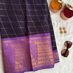 Pragya Gopuram border zari Kattam Sungudi saree with blouse