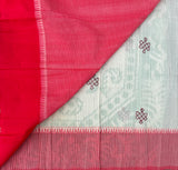 Butta Bomma handwoven Mangalgiri with kolam print Madhuparkalu - The Maggam Collective