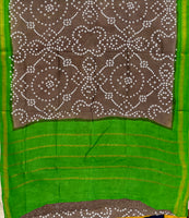 Radha Bandhini print Sungudi cotton saree