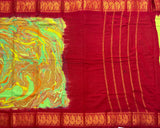 Green Day Sungudi Marbling print with blouse