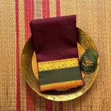 Avantika silk kanjivaram with gap border and blouse - The Maggam Collective