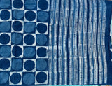 Bindu Bagru Resist dyed mul cotton saree with blouse