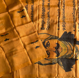 Kavi Handwoven silk cotton Mangalgiri Bharatiyar print