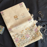Niratapa cross stitch roses on Kota cotton