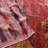 Shimmer fields printed tissue silk Kota saree