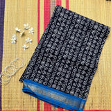 Loganayagi dip dyed Madurai Sungudi saree with Tamil script print