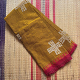 Paramita Dhonekali with Hand block printed kolam