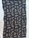 Black hand embroidered Kantha blouse fabric - The Maggam Collective