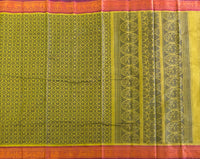 Easwari Kanchi cotton saree annapakshi Rudraksha motifs