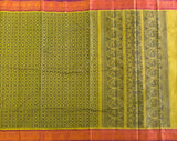 Easwari Kanchi cotton saree annapakshi Rudraksha motifs