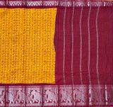 Bhanurekha long border Madurai Sungudi saree with Tamil letters