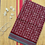 Manohari Handloom Godavari cotton with Tamil script print