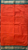 Visalakshi rust and green cotton Gadwal