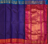 Damayanti Handwoven Gadwal cotton with silk kuttu border