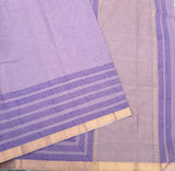 Warrior princess handwoven Mangalgiri with hand block printed kolams - The Maggam Collective