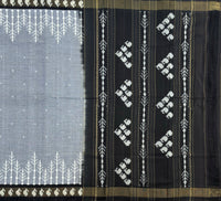 Three seasons in Telangana handwoven double Ikat mercerised cotton with kadhi border