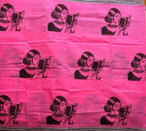 Rishika Bandarulanka Kora cotton handprinted saree - The Maggam Collective