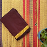 Prasoonamba coffee brown blended silk saree - The Maggam Collective