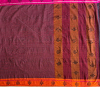 Priyamani handwoven Patteda Anchu saree baby kolam print with blouse