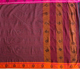 Priyamani handwoven Patteda Anchu saree baby kolam print with blouse
